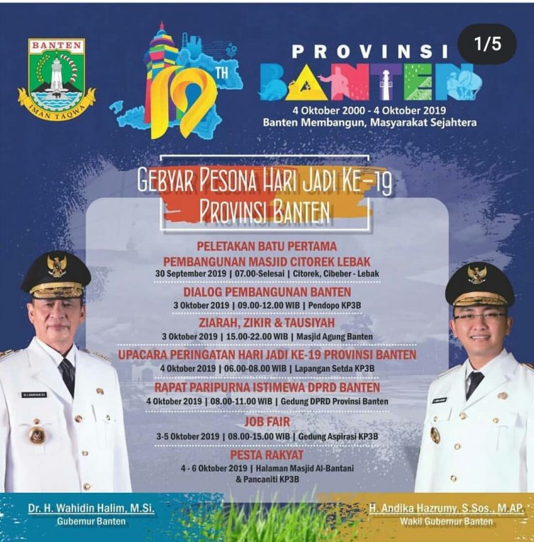 Gebyar Pesona Hari Jadi ke -19 Provinsi Banten