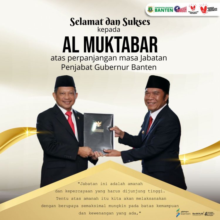 Al Muktabar Terima SK Perpanjangan Jabatan sebagai Pj Gubernur Banten 
