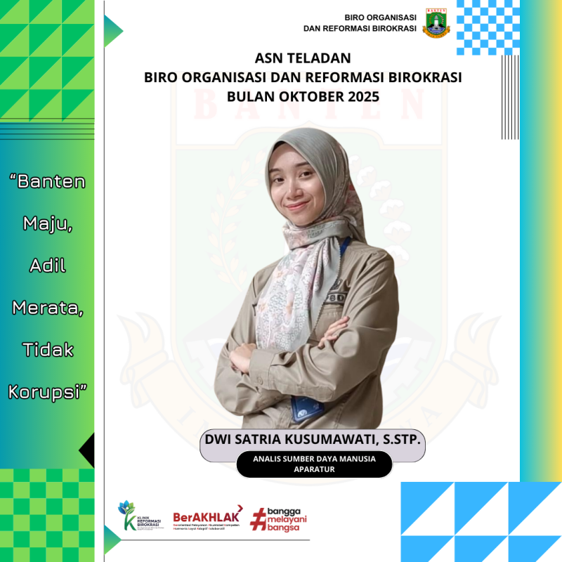 Selamat ! Terpilih sebagai ASN Teladan bulan Oktober 2025