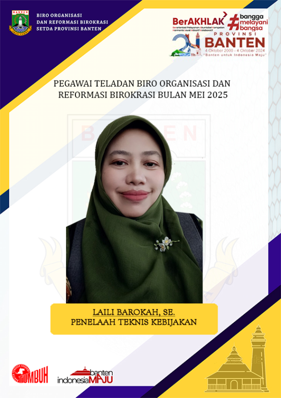 Selamat ! Terpilih sebagai ASN Teladan bulan Mei 2025