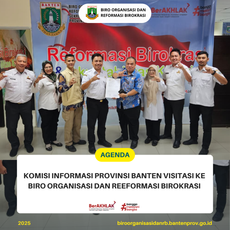 Komisi Informasi Provinsi Banten Visitasi ke Biro Organisasi dan Reformasi Birokrasi