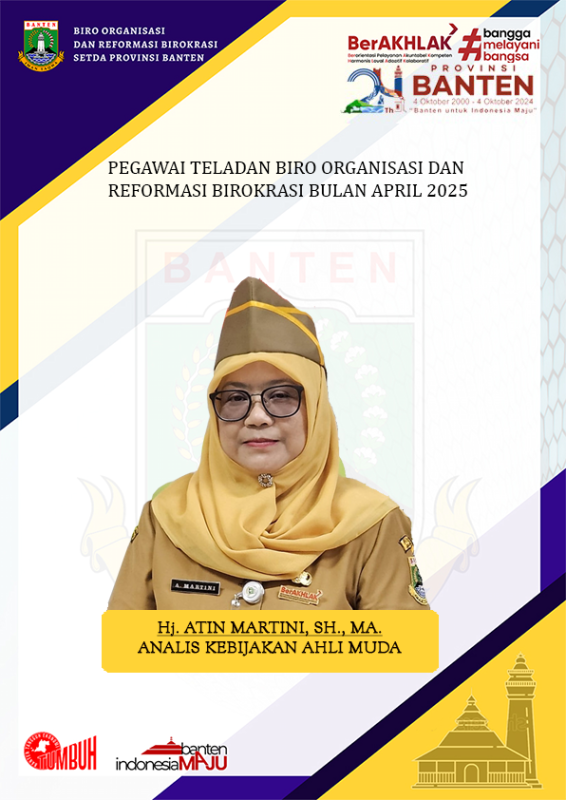 Selamat ! Terpilih sebagai ASN Teladan bulan April 2025